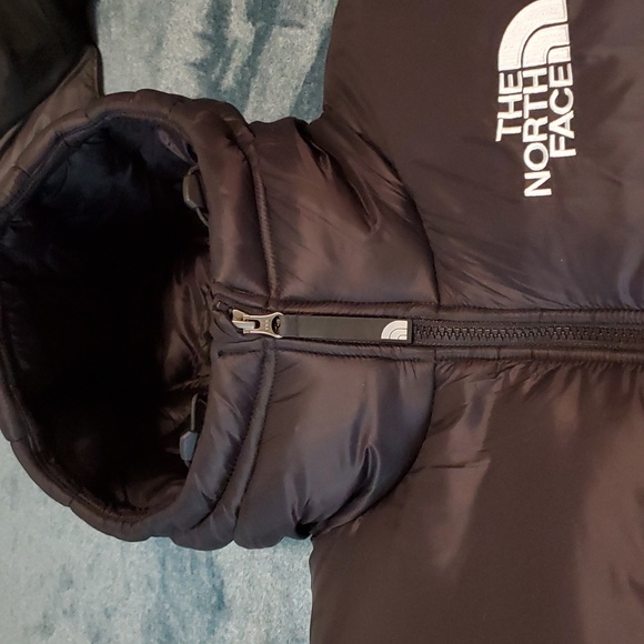 North Face Puffer Jacket size XL Excellent condition Gorgeous Ballet Pink/Black - Picture 16 of 16